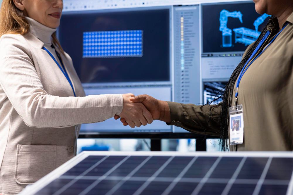 Chantier photovoltaïque SCAY ÉNERGIE avec nacelle à Rollingen